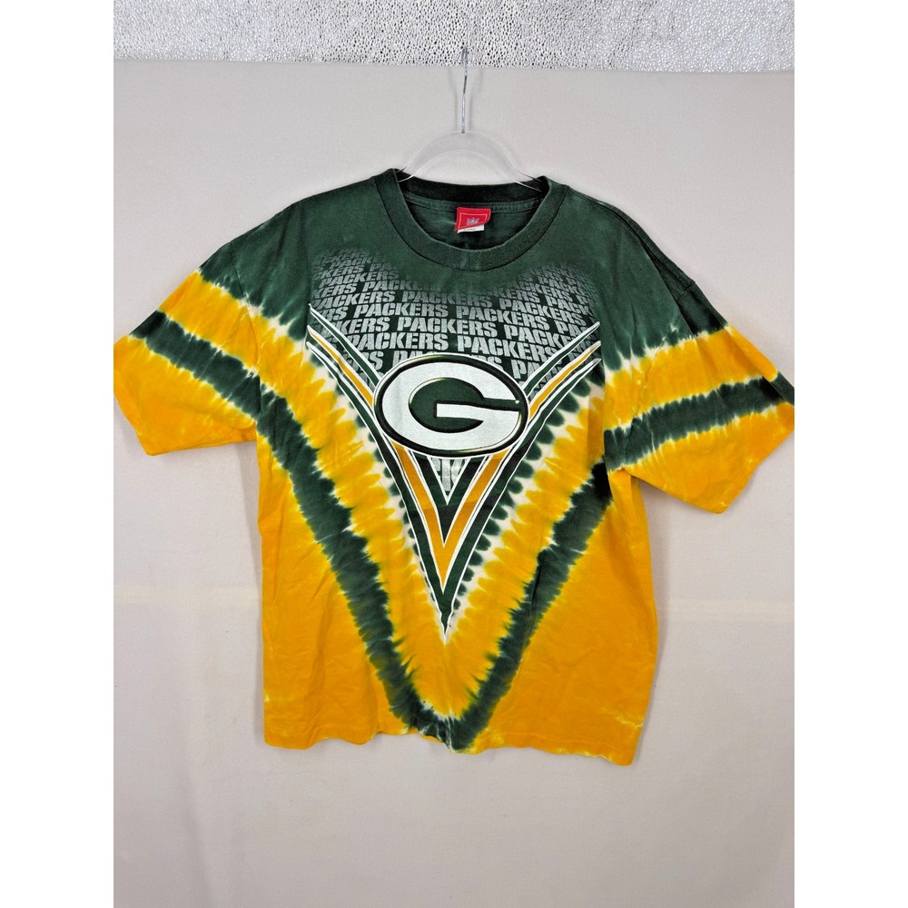Vintage NFL Green Bay Packers T-Shirt Men XL Tie Dye Retro Single Stitch USA